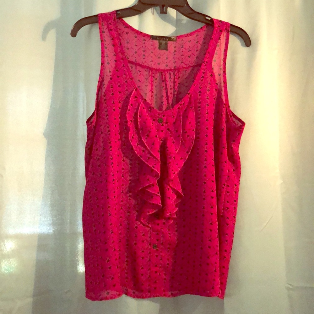 Ruffled Front Tank Top